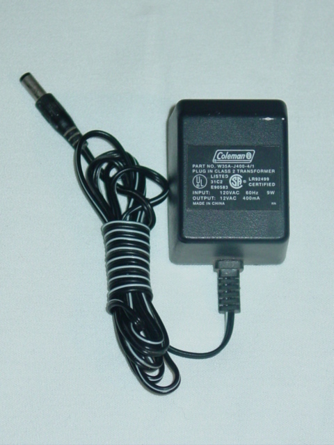 NEW Coleman W35A-J400-4/1 Charger AC Adapter 12VAC 400mA for 5342 5348 Tube Lantern NEW Coleman W35A-J400-4/1 Charger AC Adapter 12VAC 400mA for 5342 5348 Tube Lantern